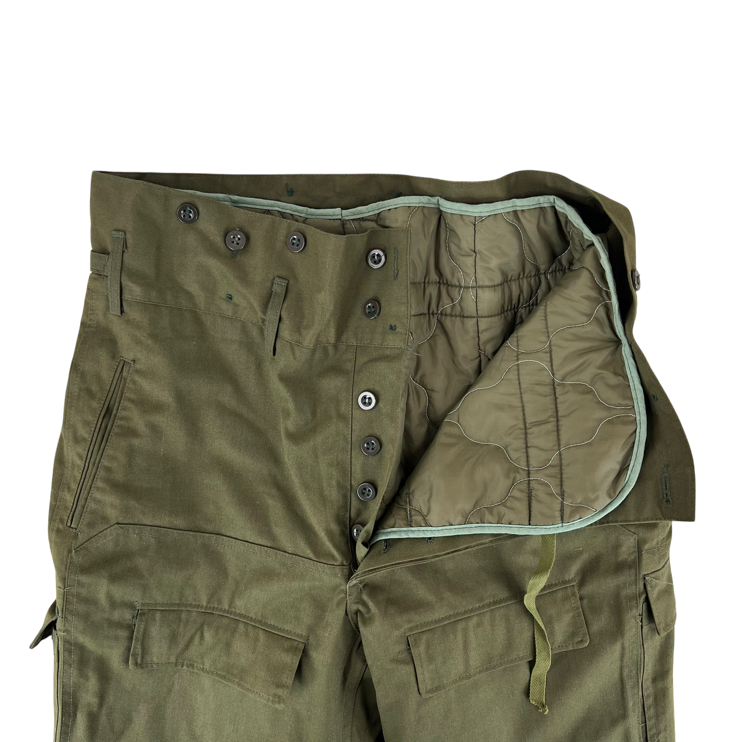 Czechoslovak Army M85 Olive Green Combat Trousers w/ Thermal Liner - W38 L31.5