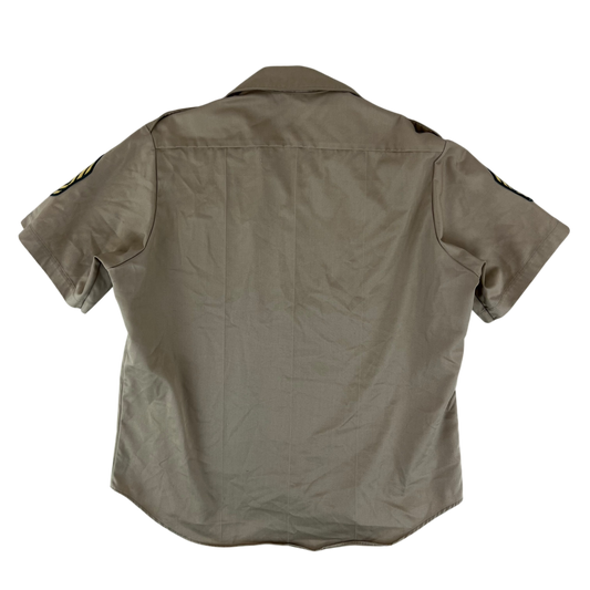 US Army 70s Khaki Short Sleeve Shirt w/ Decorations - Large