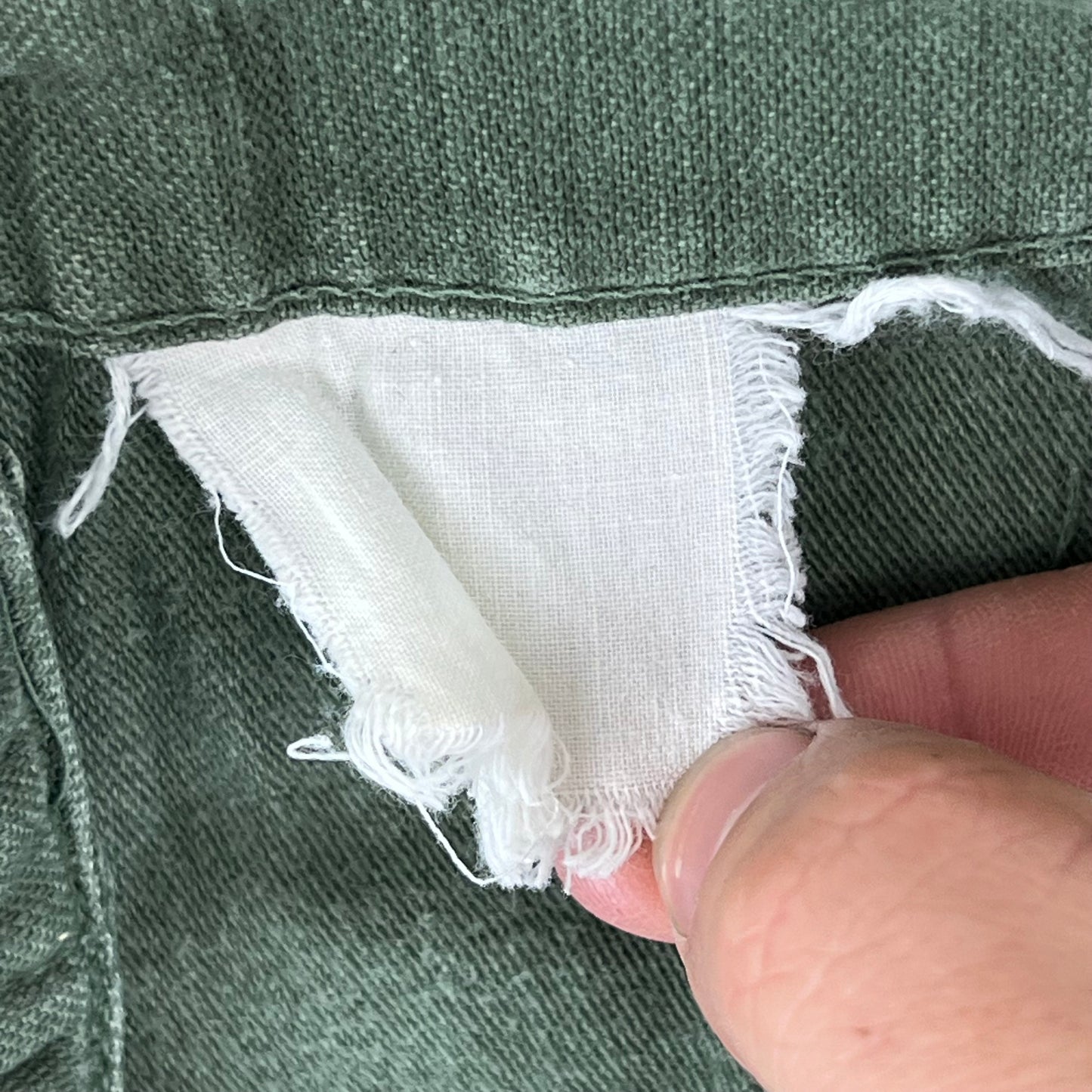 US Army 60s Sateen Olive Green Fatigue Trousers - W32 L26.5