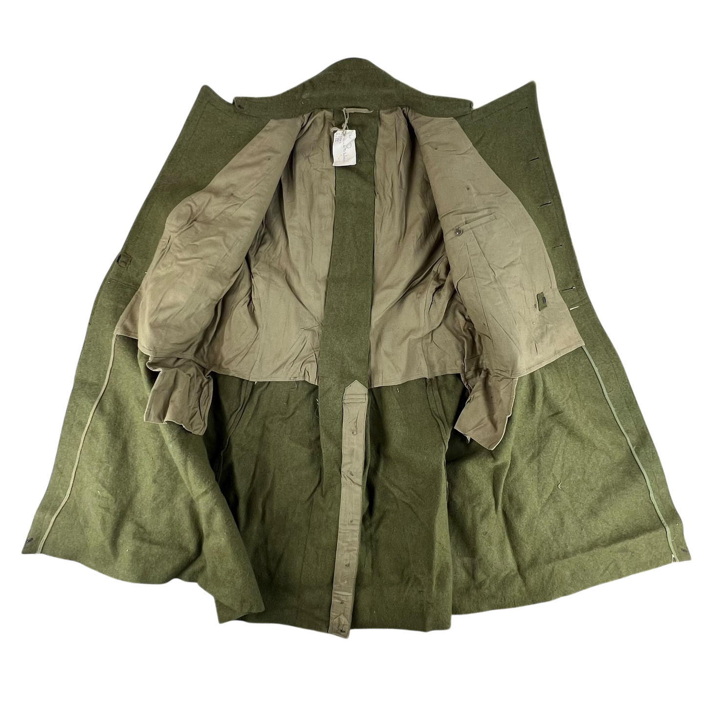 Romanian People's Army 70's Khaki Wool Greatcoat - Large