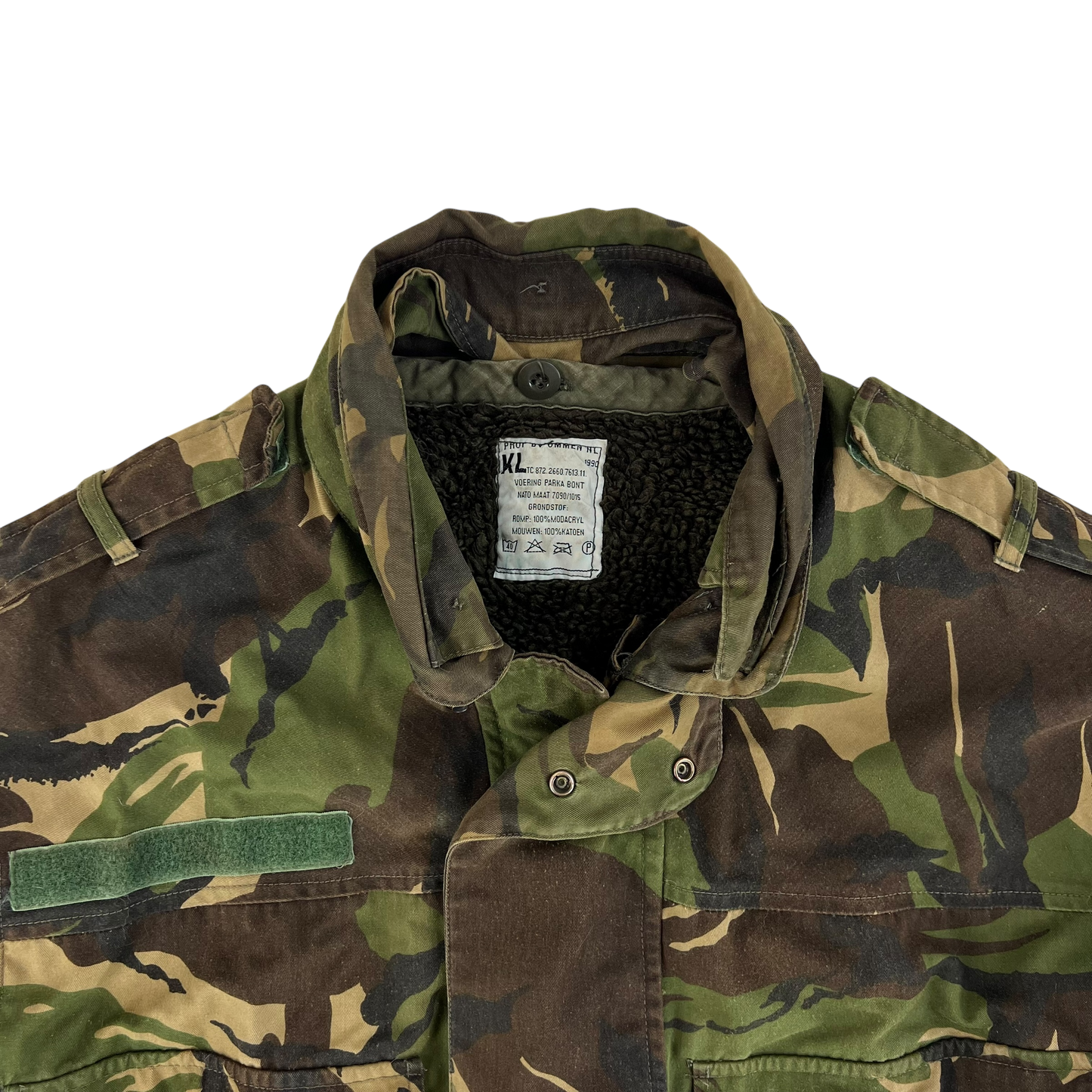 Dutch Army M93 DPM Woodland Camouflage Combat Jacket w/ Liner - Large