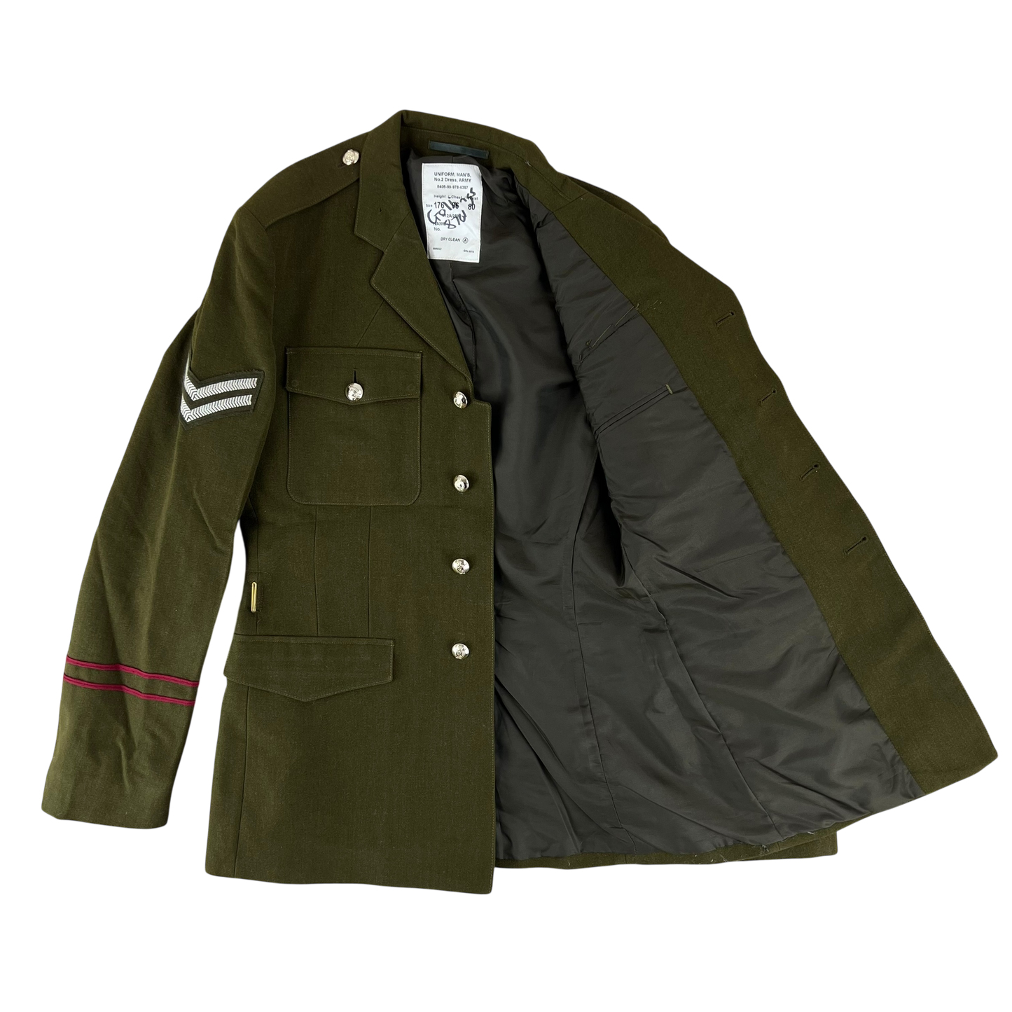 British Army 1980 Pattern No. 2 Olive Green Dress Jacket - Medical Corps - Medium 176/96