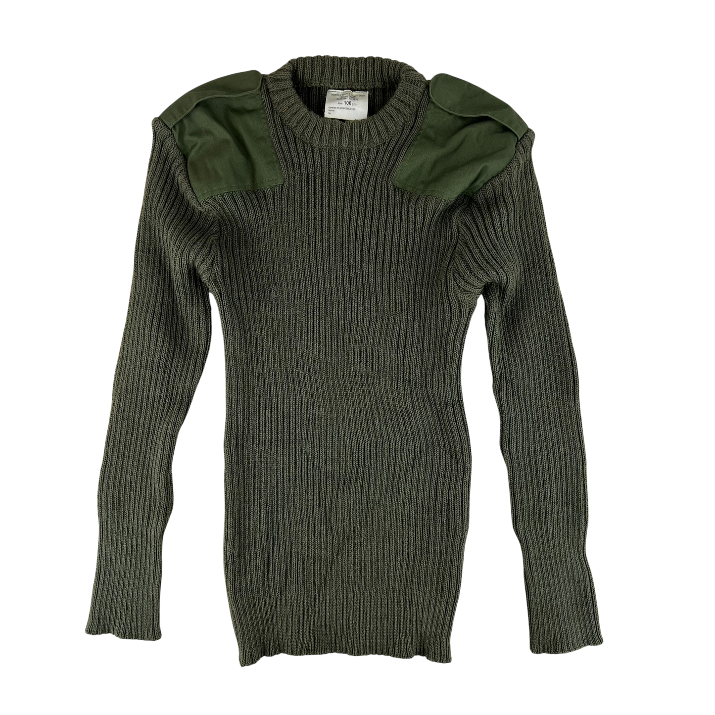 British Army Olive Green Pullover Jumper - Large 106cm