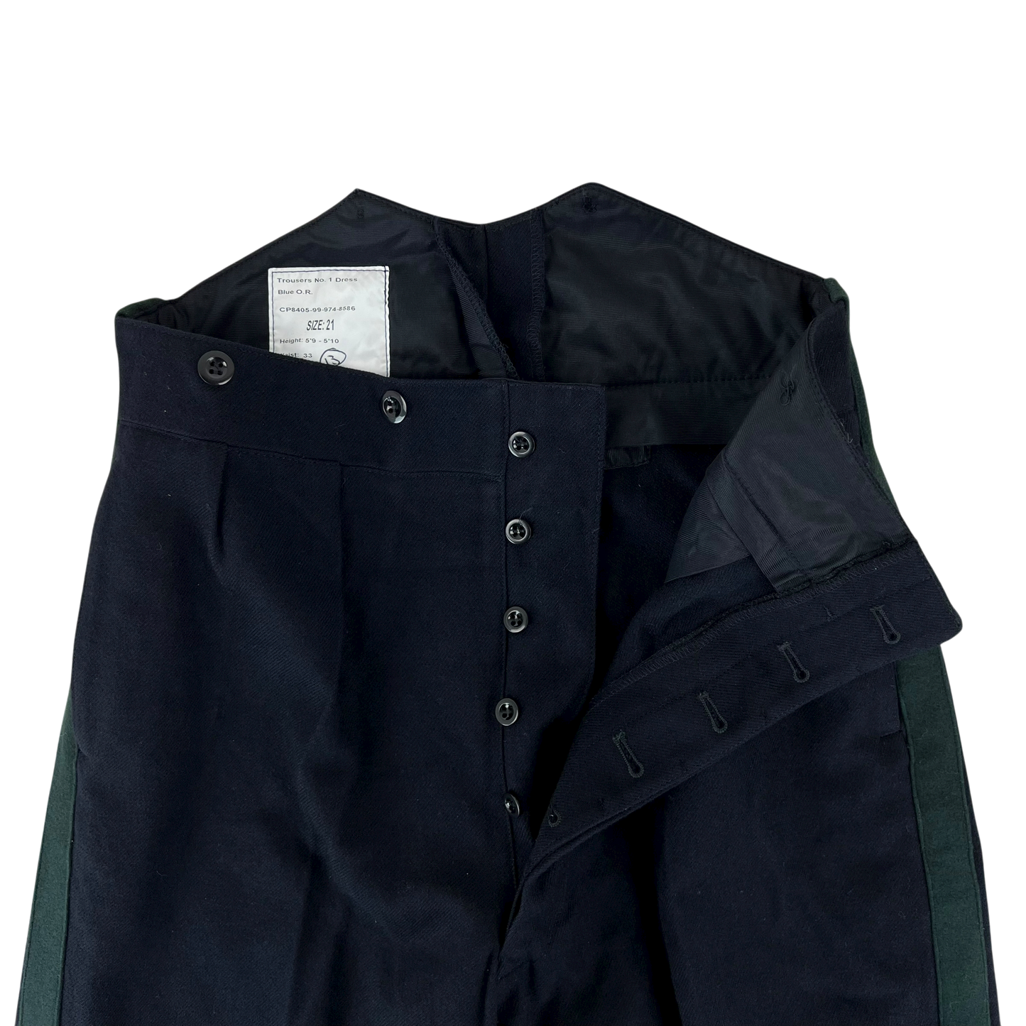 British Army No1 Blues Dress Trousers - Light Infantry / Rifles - W33 L32