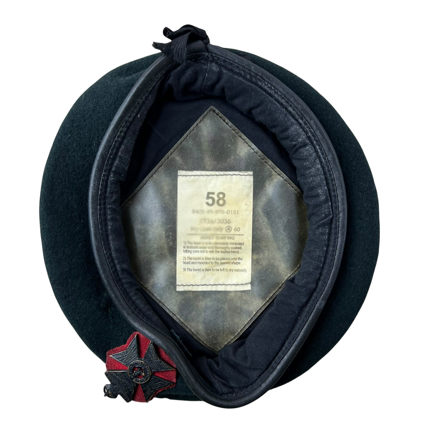 British Army Beret w/ Badge - KRRC - Medium 58cm