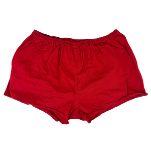 West German Army Cotton PT Red Swim Shorts - Medium