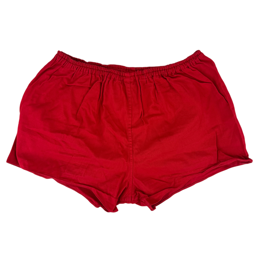 West German Army Cotton PT Red Swim Shorts - Medium
