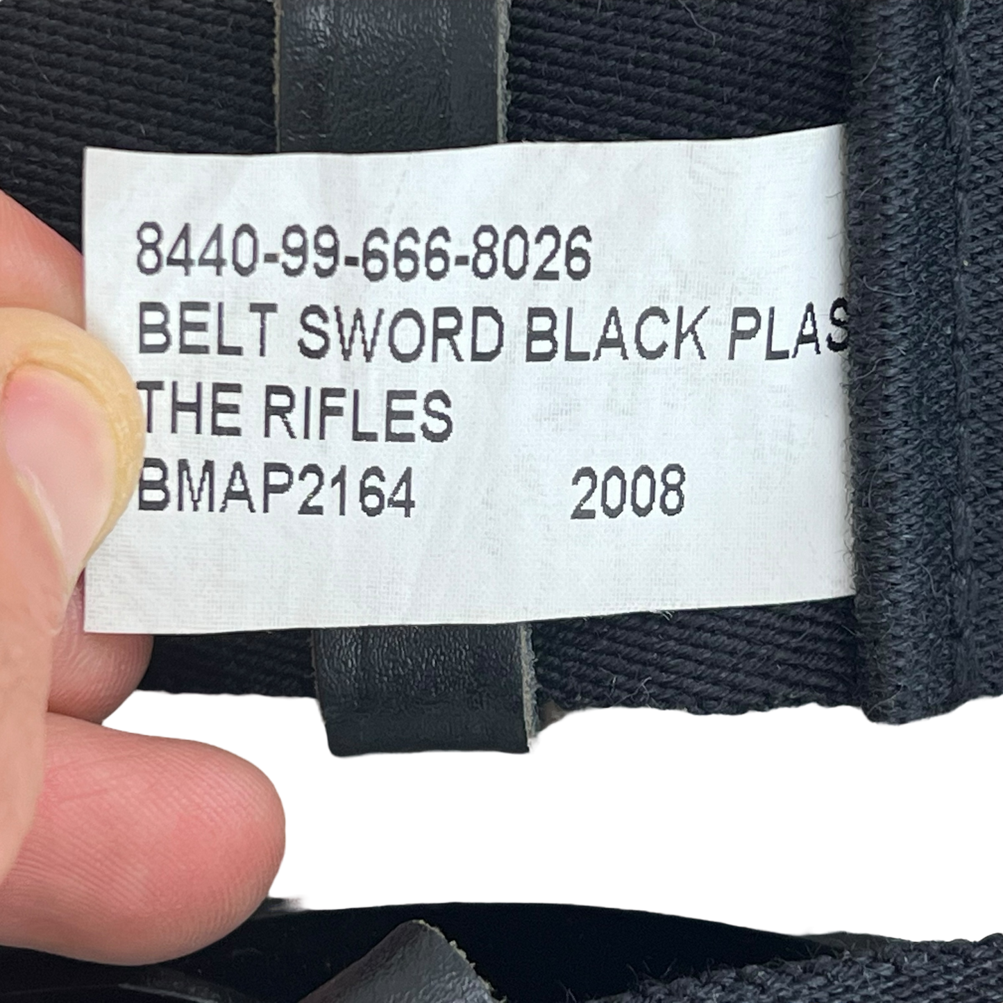 British Army Black Plastic Belt Sword - The Rifles - Medium