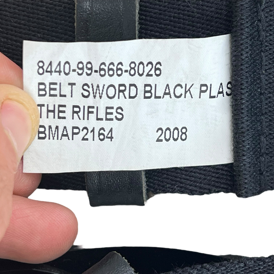 British Army Black Plastic Belt Sword - The Rifles - Medium