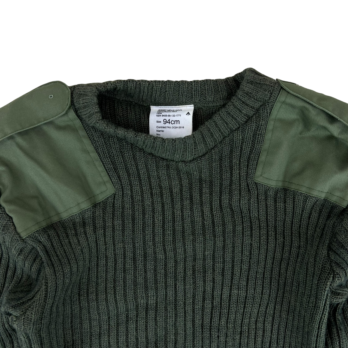 British Army Olive OG Utility Jersey Pullover Jumper - Medium 94cm