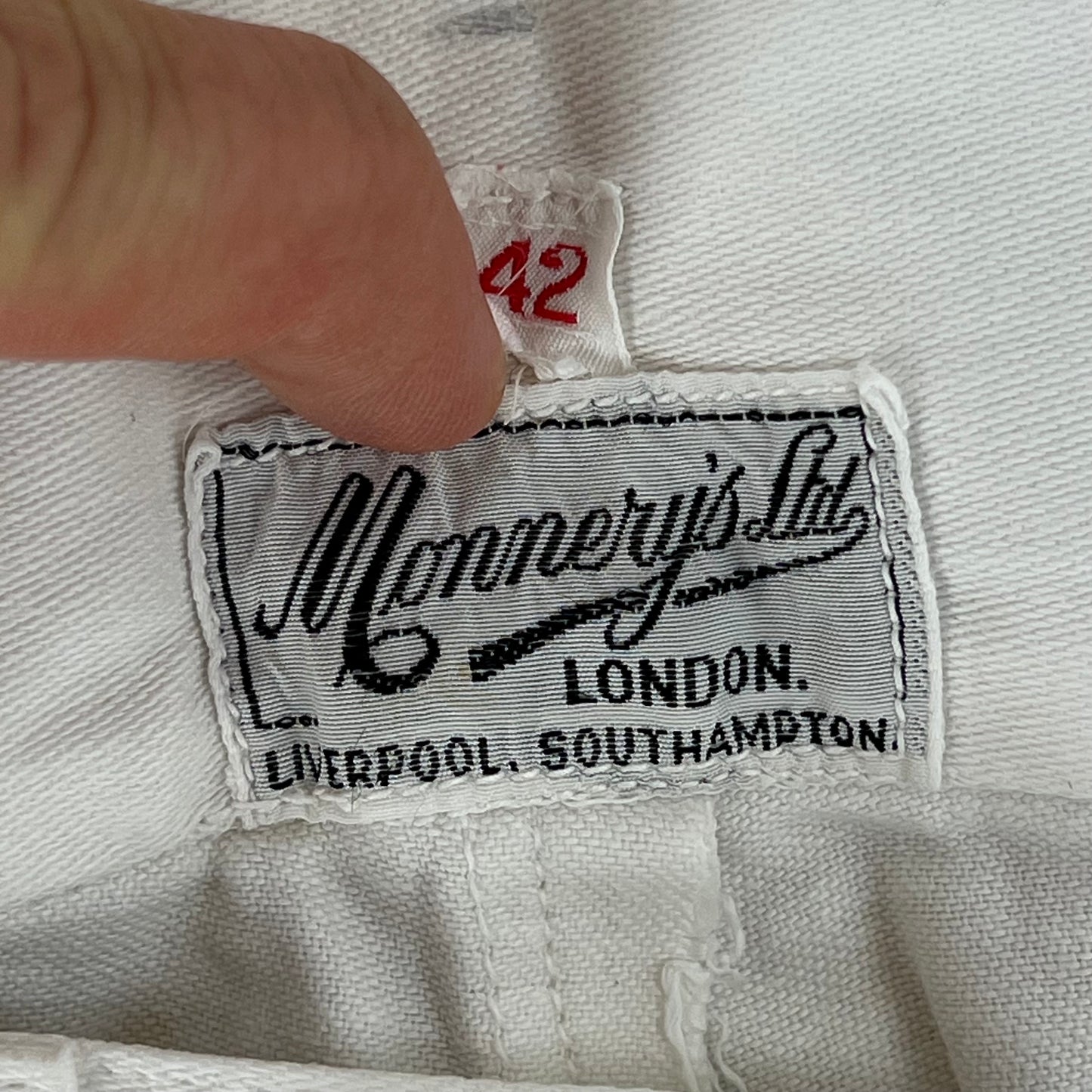 British Merchant Navy 50s Tropical White Shorts - W41