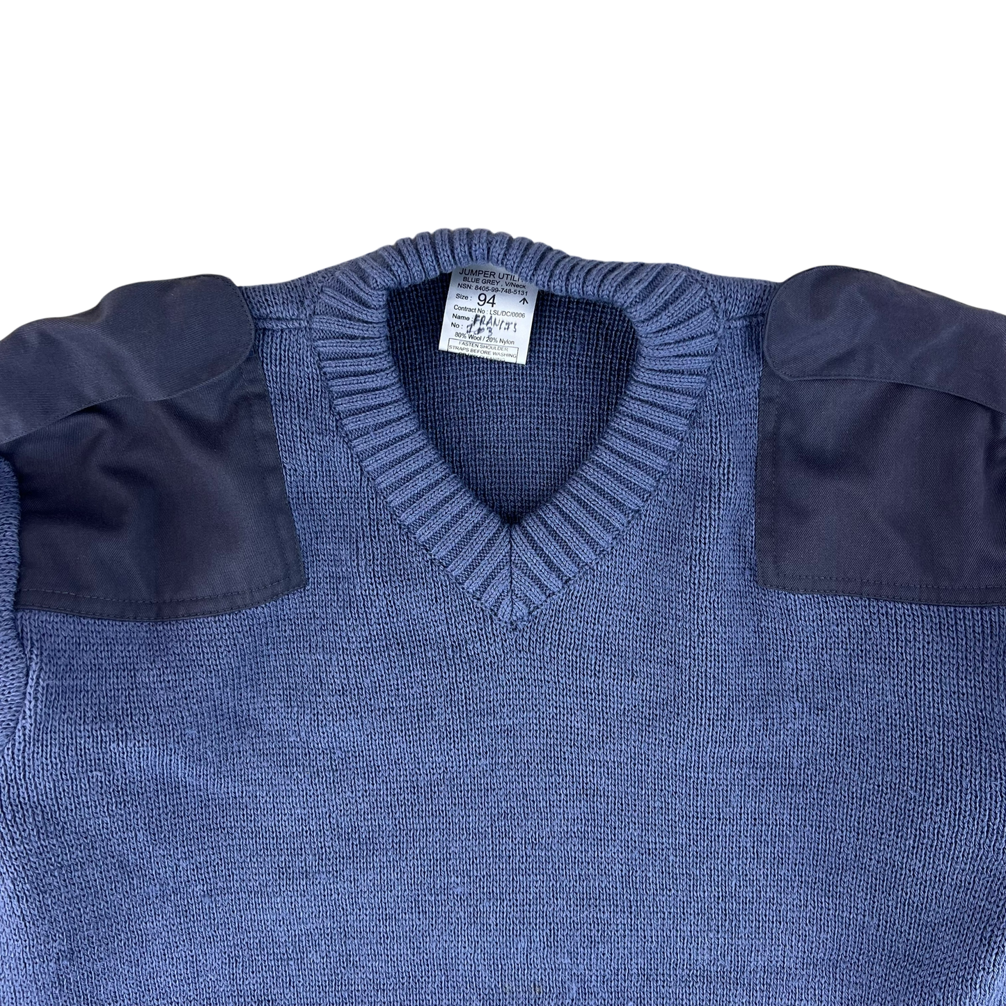 British RAF Wool V Neck Pullover Jersey Jumper - Medium 94cm