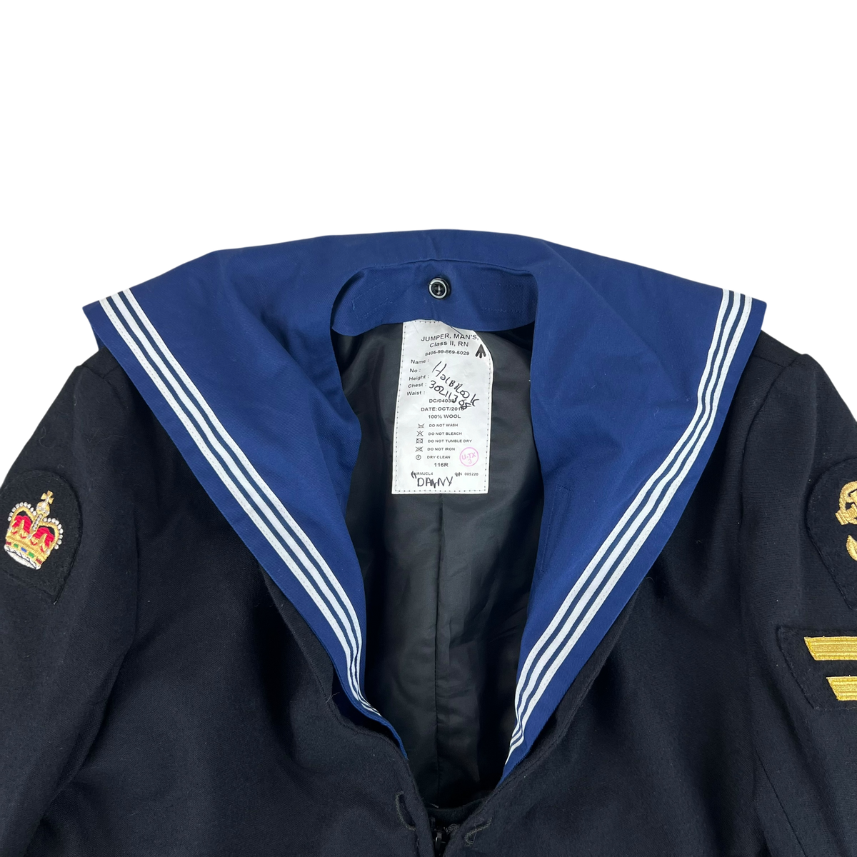 British Royal Navy Class II Jumper Sailor's Top - Large 116R