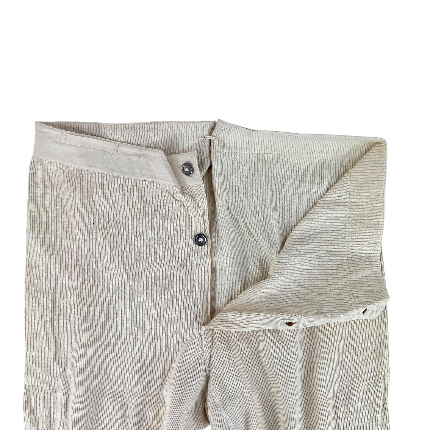Swedish Army 40s Cream Long Johns Trousers - W36 L29.5