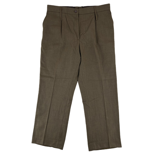 British Army No. 2 FAD Barracks Brown Women's Slacks Trousers - W34 L29