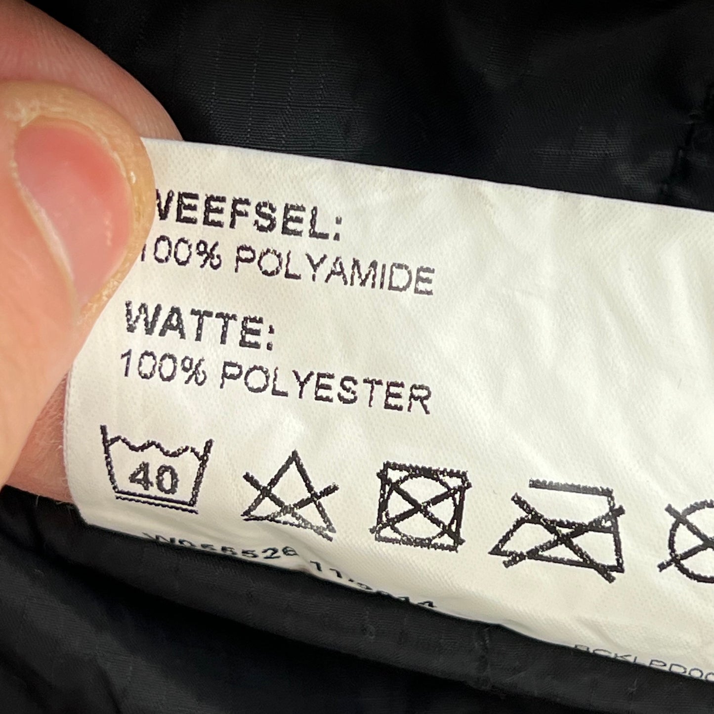 Dutch Army MoD Black Cold Weather Jacket / Jacket Liner - Medium