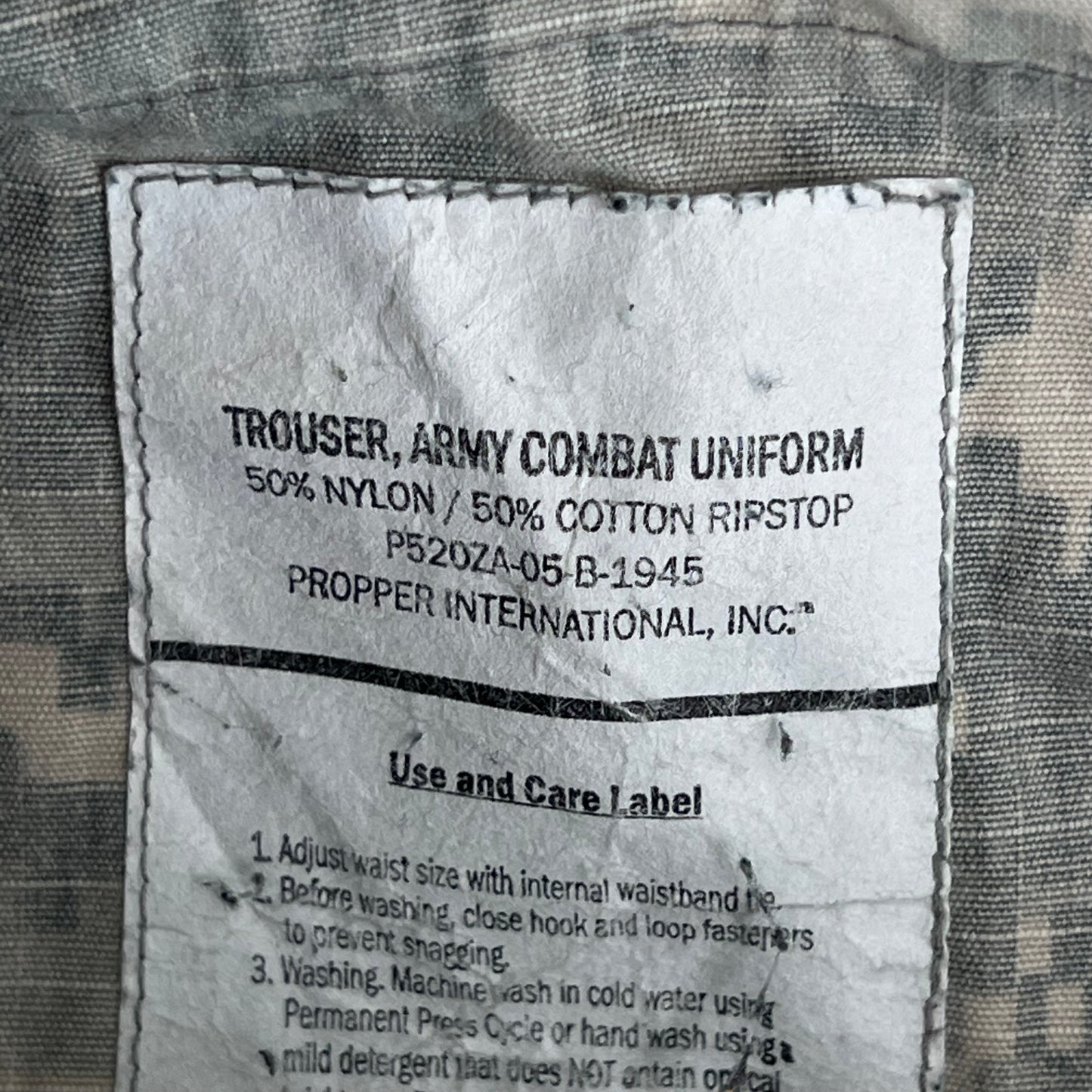 US Army UCP Pixel Camo ACU BDU Ripstop Combat Trousers - W36 L33