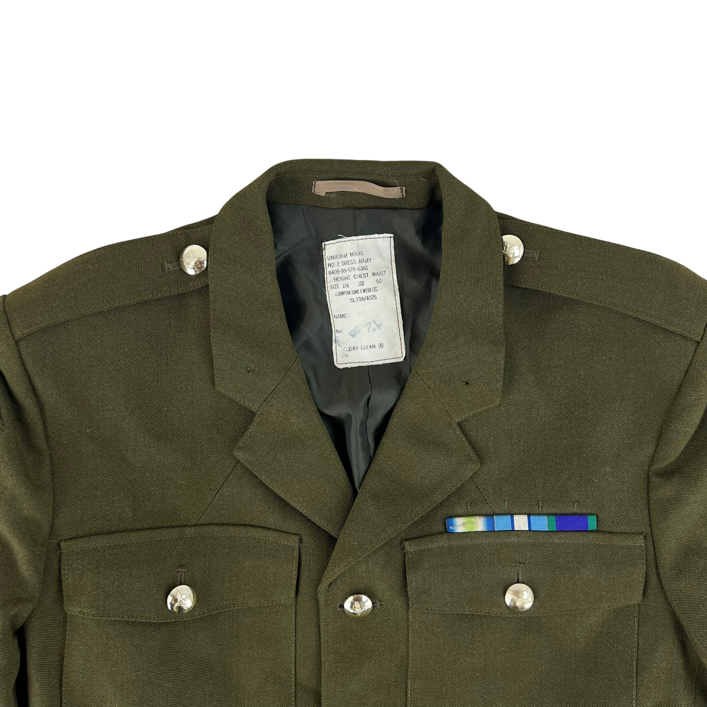 British Army Old Pattern No. 2 Khaki Green Dress Jacket - Parachute Regiment - Large 176/112