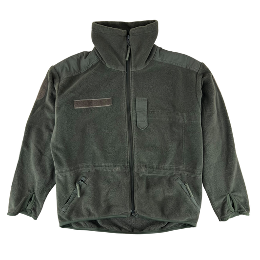 Austrian Army Olive Fleece Cardigan - X Large