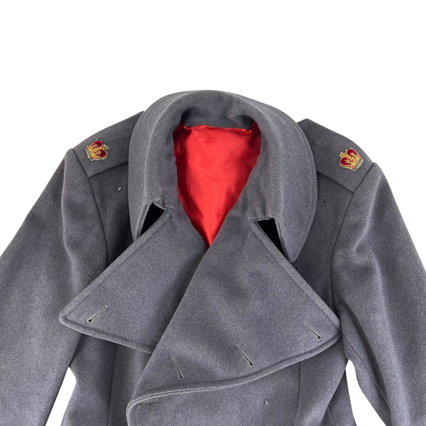 British Army Officer's Double Breasted Wool Greatcoat - Medium
