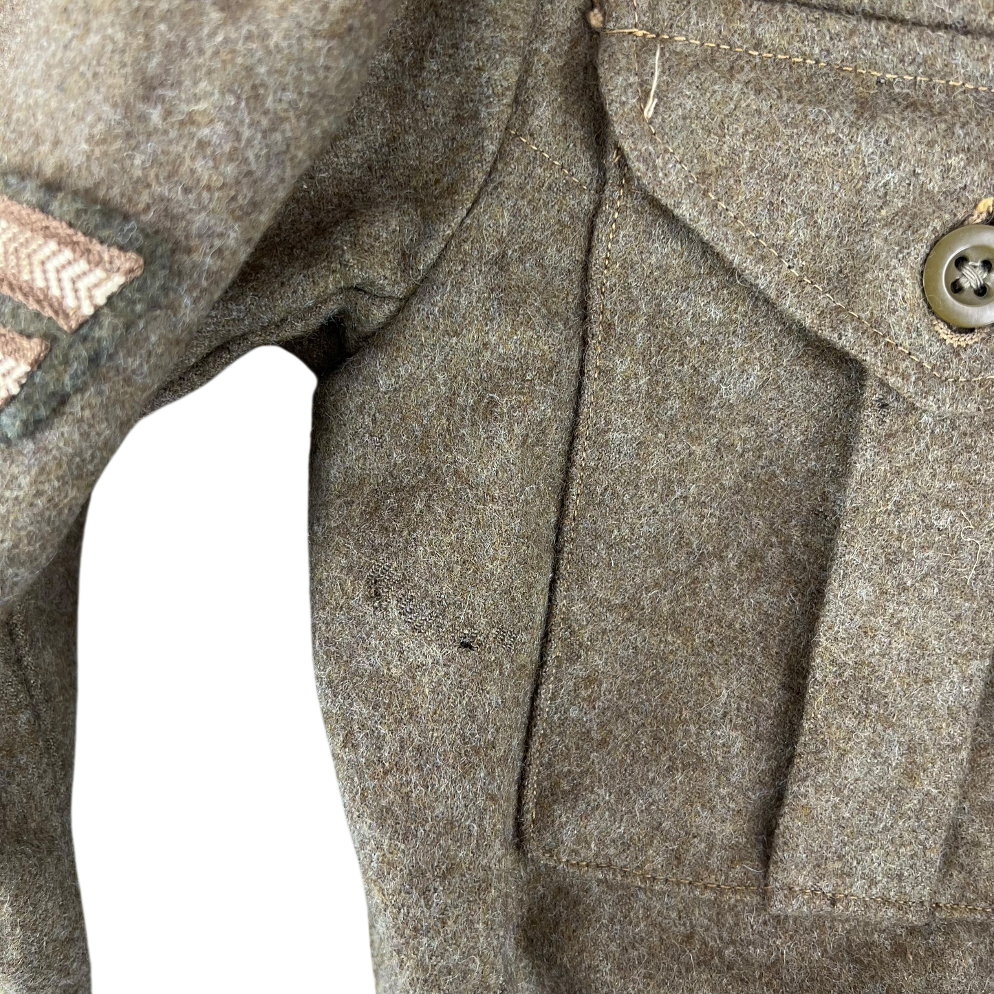 British Army 50s Khaki Ike 1949 Pattern Battle Dress Jacket - Honourable Artillery Company - Small SIZE 4