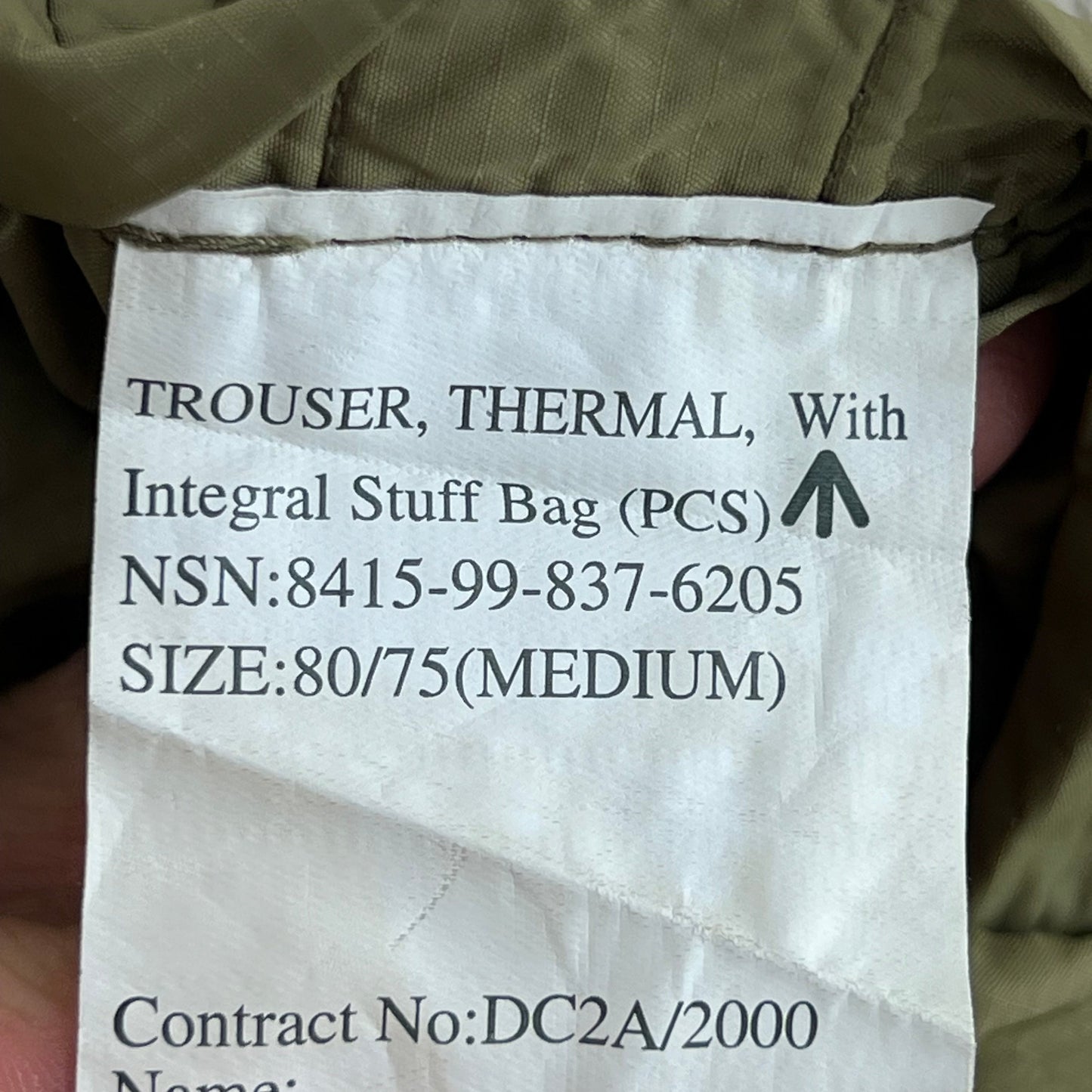 British Army Olive Buffalo Thermal Trousers - W37 L29