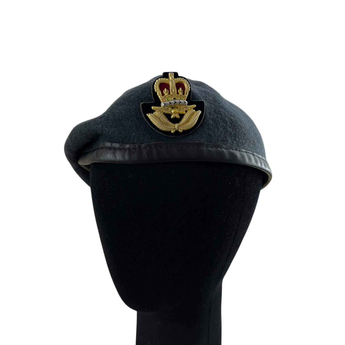 British RAF Beret w/ Officer's Badge - Medium 58cm
