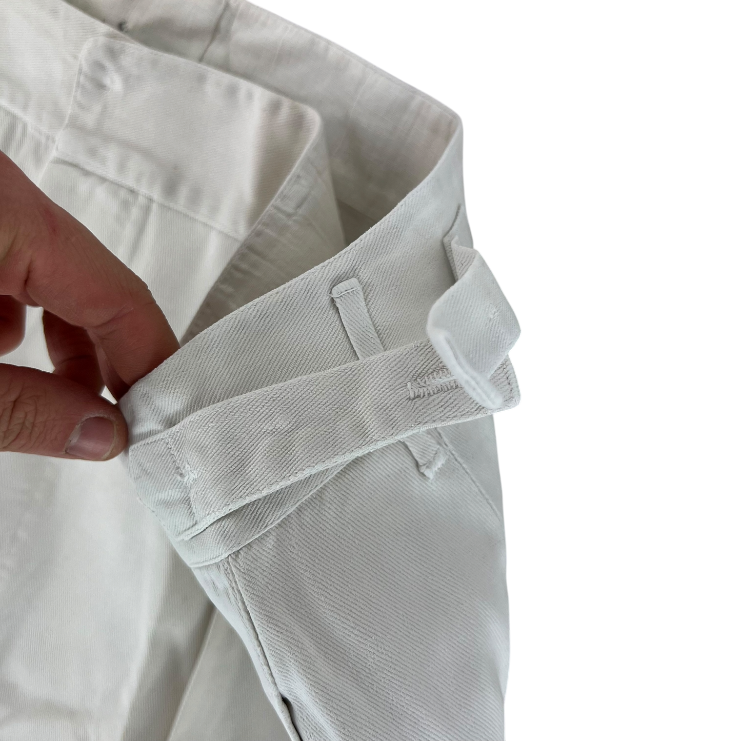 British Merchant Navy 50s Tropical White Trousers - W43 L29