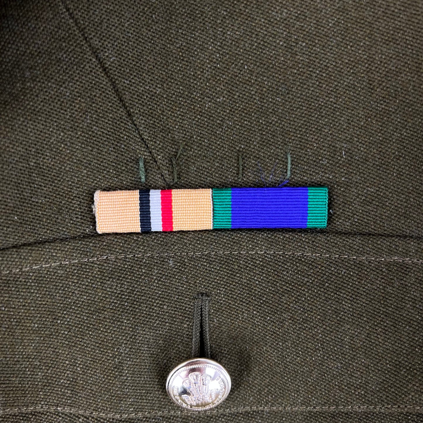 British Army 1980 Pattern No. 2 Olive Green Dress Jacket - Royal Welch Fusiliers - Medium 176/96