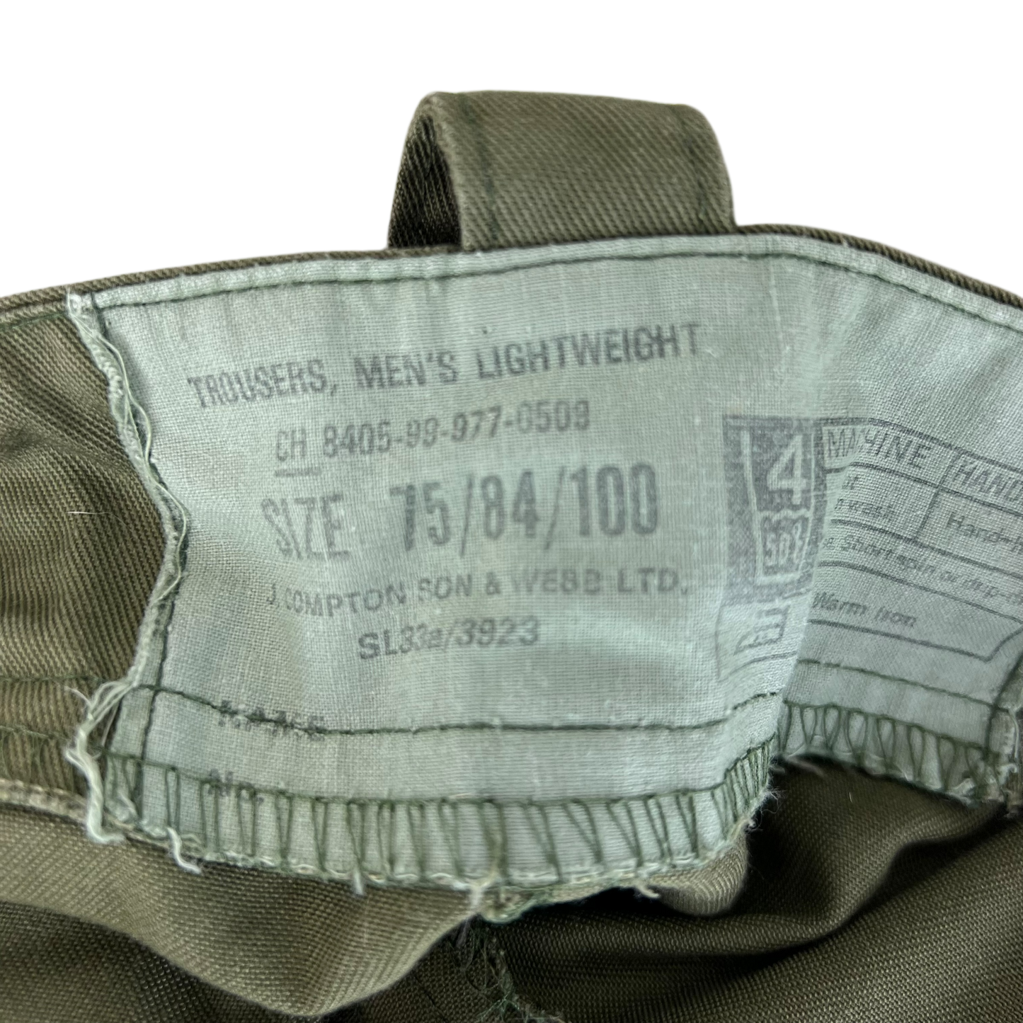 British Army Olive Green Fatigue Work Trousers - W33 L29