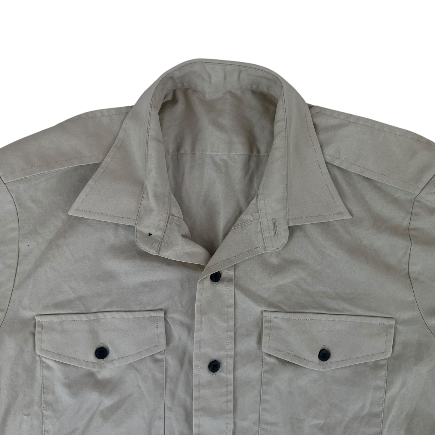 British Army Mens Fawn Shirt Short Sleeve - The Rifles - Medium