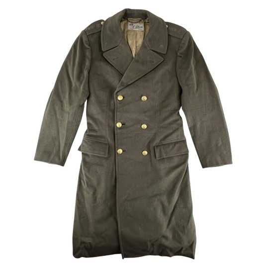 Italian Army 70's Officer's Khaki Wool Greatcoat - Medium