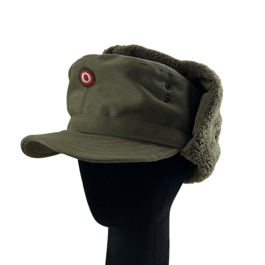 Austrian Army Olive Drab Cold Weather Trapper Cap - Medium / Large