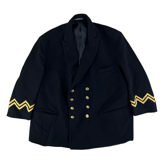 British Merchant Navy Black Dress Blazer Jacket - XXX Large