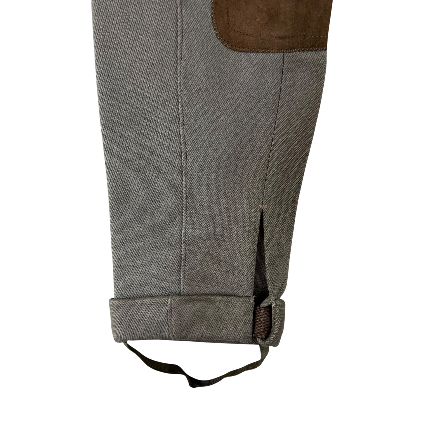 British Army 50s Khaki Cavalry Riding Trousers Jodhpurs - W22 L26.5