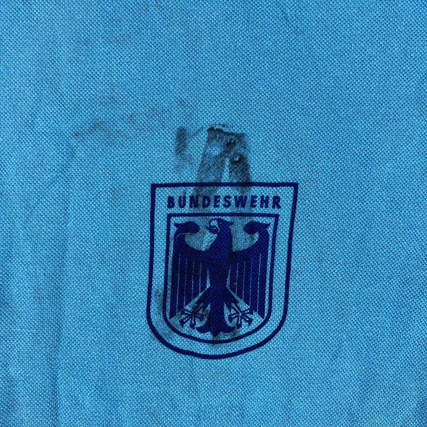 West German Army 70s Blue Training T Shirt - Medium