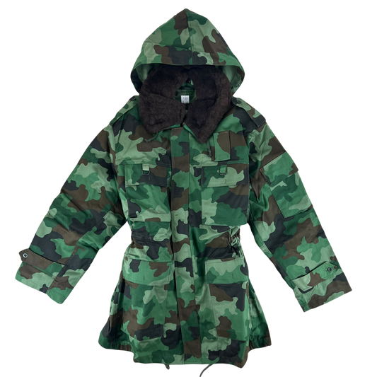 Serbian Army M93 Oak Leaf Camouflage Parka w/ Thermal Liner - Medium 172/100