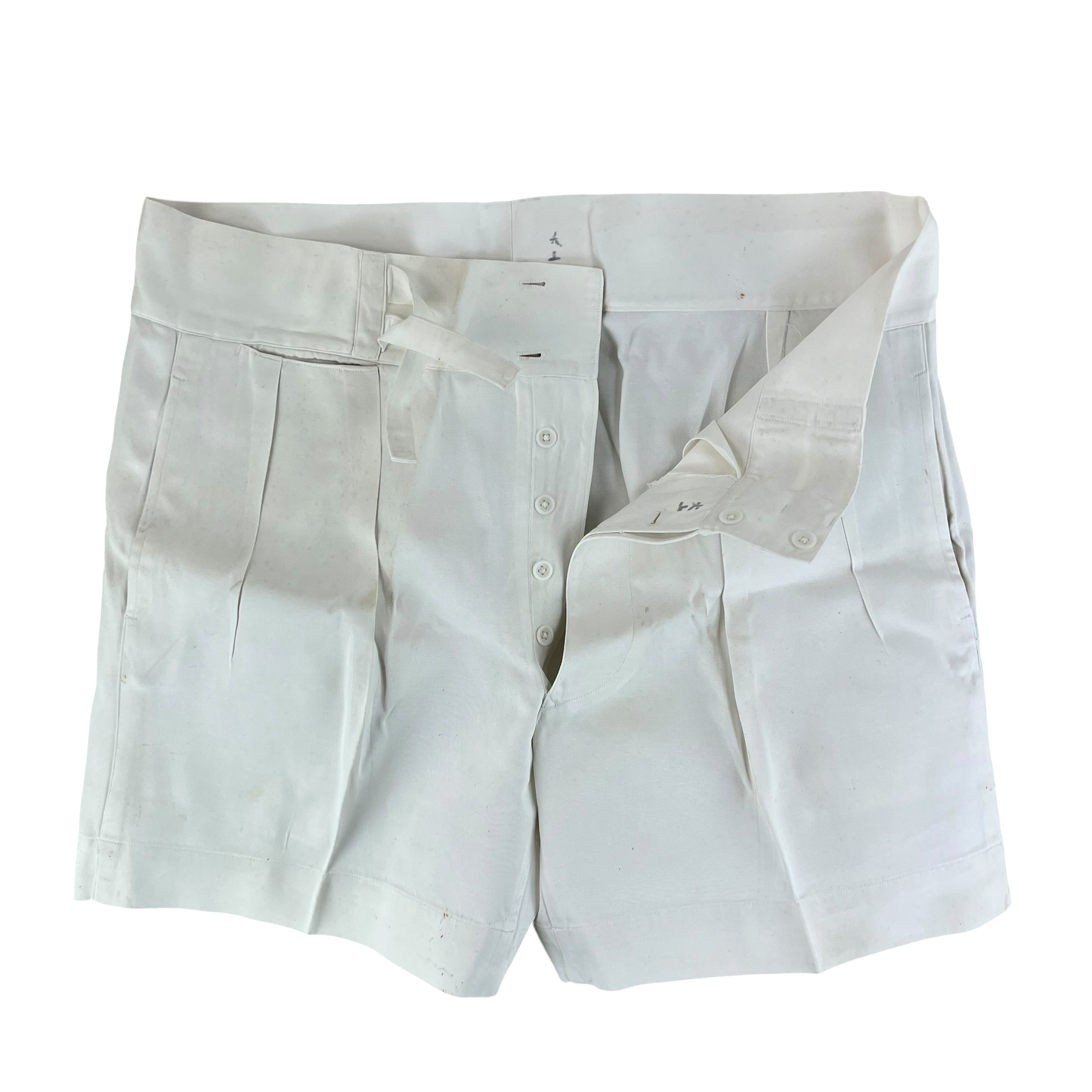British Merchant Navy 50s Tropical White Shorts - W40