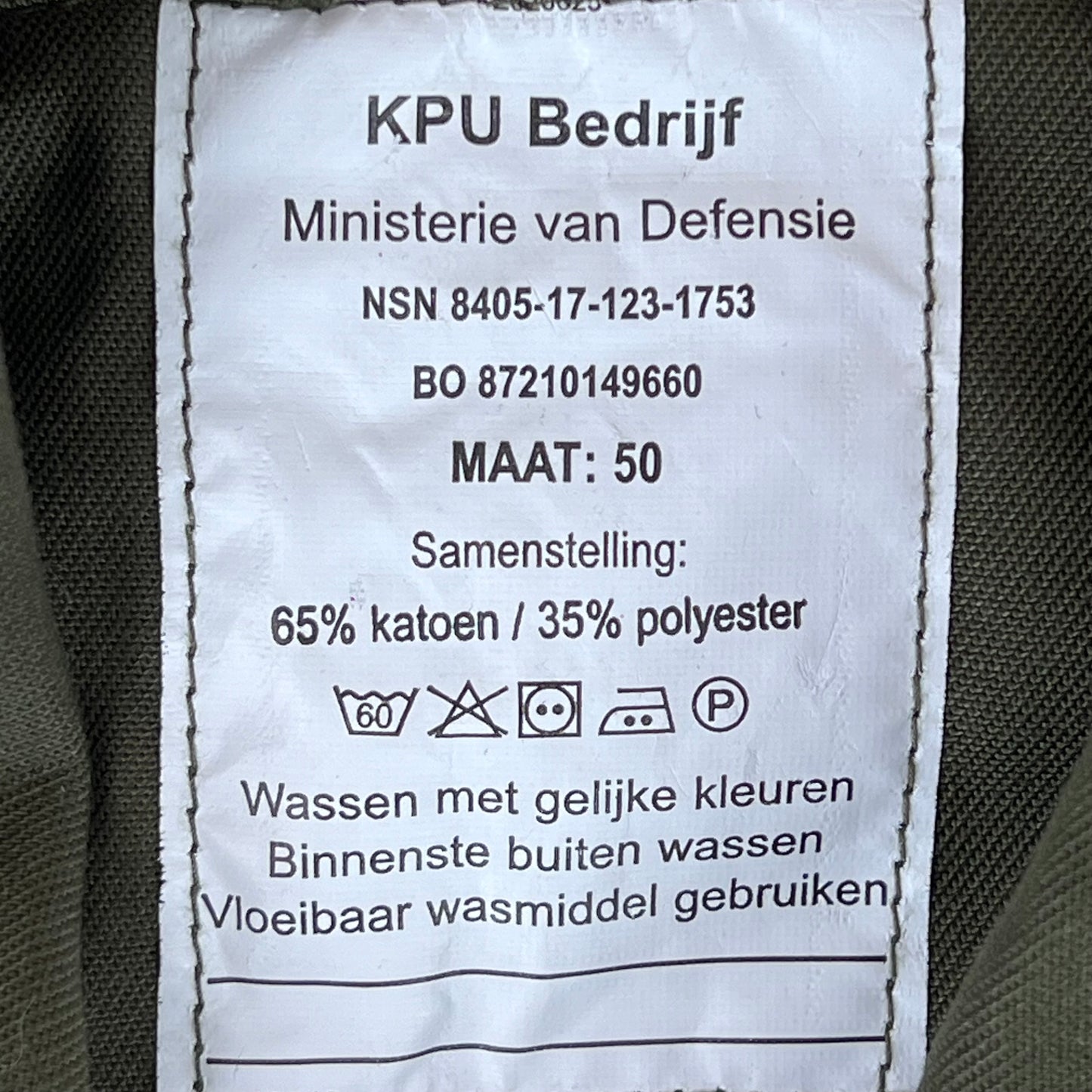 Dutch Army Coveralls Olive Green Poly-Cotton - Medium