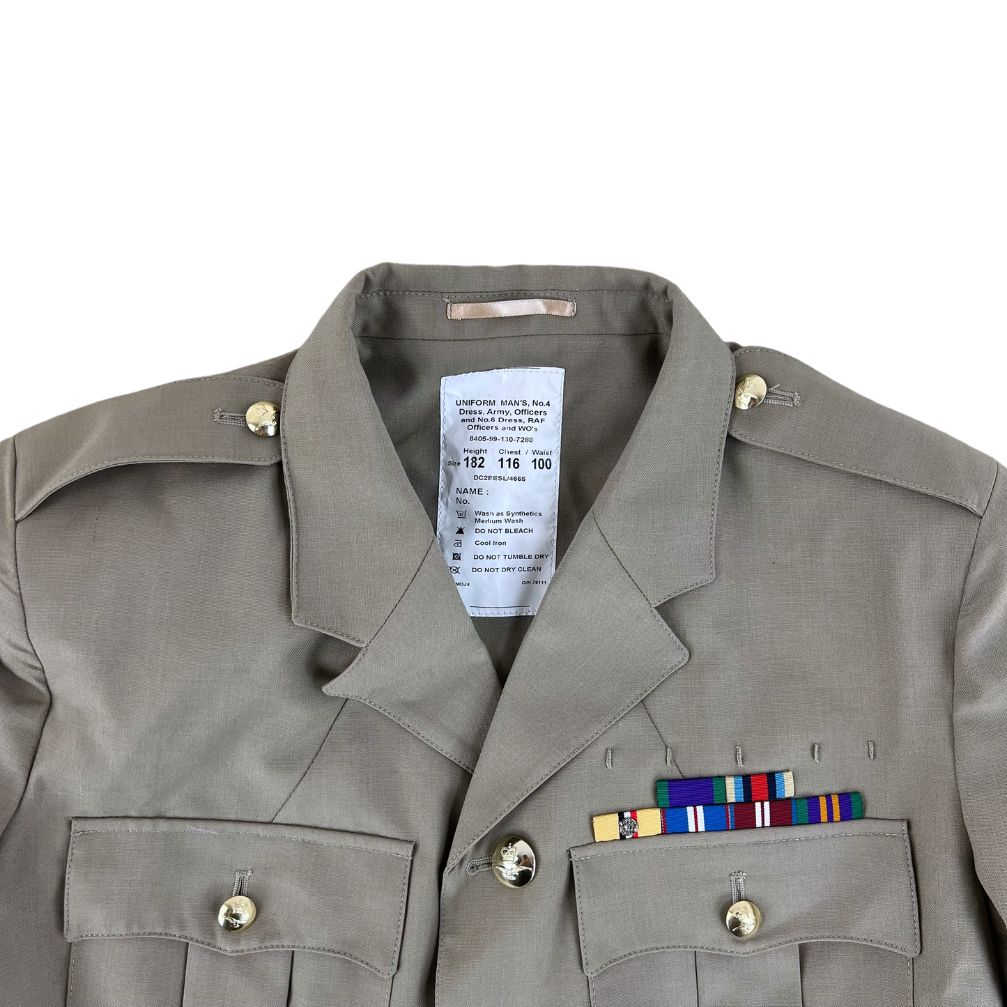 British RAF No. 6 Tropical Dress Jacket w/ Belt - Large 182/116