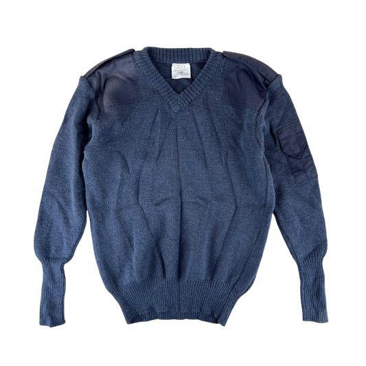 British RAF Wool V Neck Pullover Jersey Jumper - Large 100cm