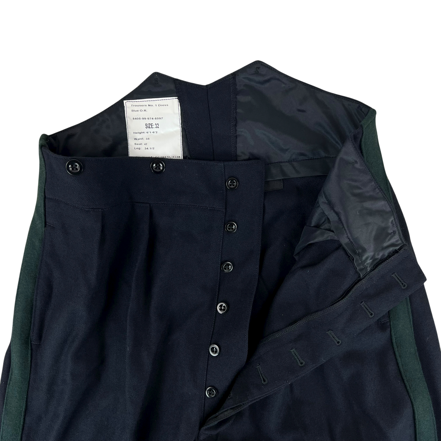 British Army No1 Blues Dress Trousers - Light Infantry / Rifles - W35 L33.5