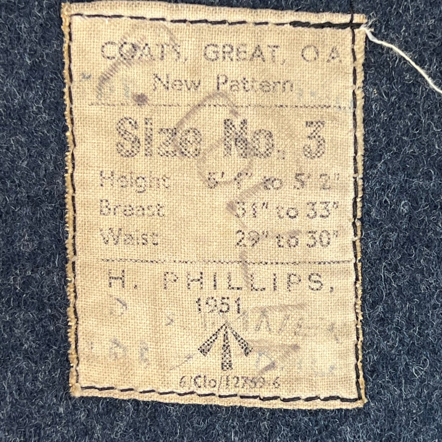 British RAF 50's New Pattern Wool Greatcoat - ATC - Small