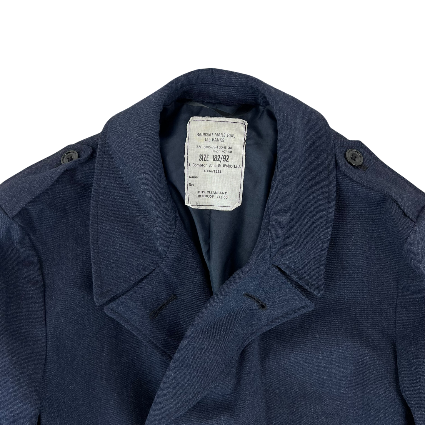 British Royal Air Force Raincoat Trench Coat - Medium 182/92