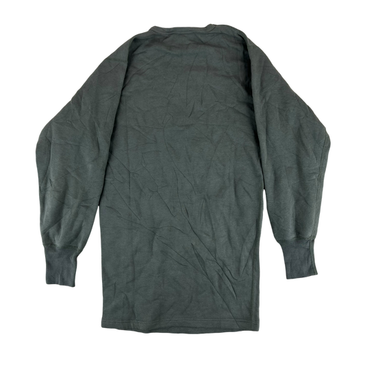 French Army Sweatshirt / Thermal T Shirt Pullover 80s Sage Grey - Small