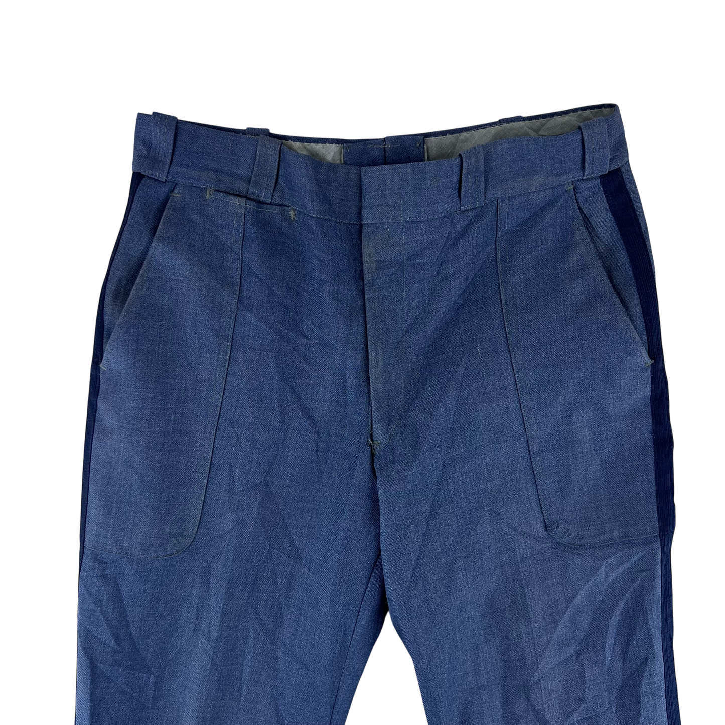 US Police Vintage Sheriff's Piped Blue Trousers - W33 L28