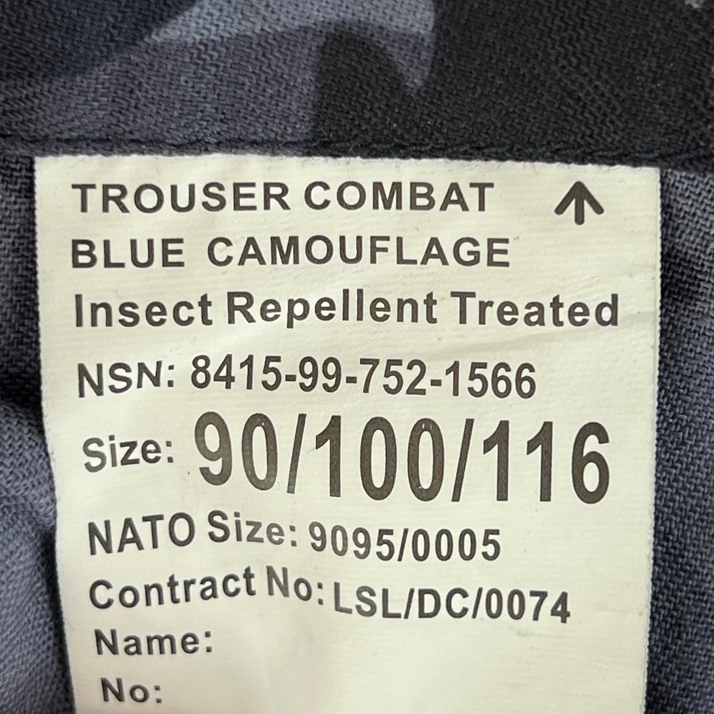 British Army OPFOR Blue DPM Camouflage Combat Trousers - W39 L35