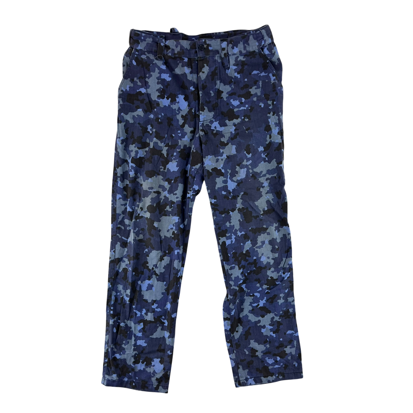 Romanian Navy M2017 Blue Camouflage Ripstop Trousers - W33 L28