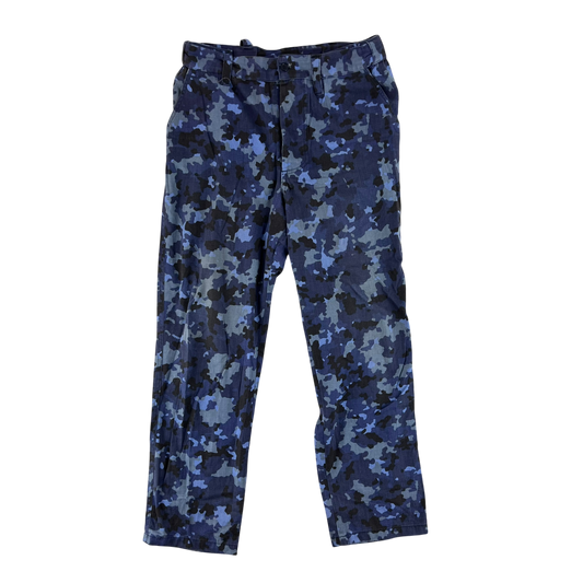 Romanian Navy M2017 Blue Camouflage Ripstop Trousers - W33 L28