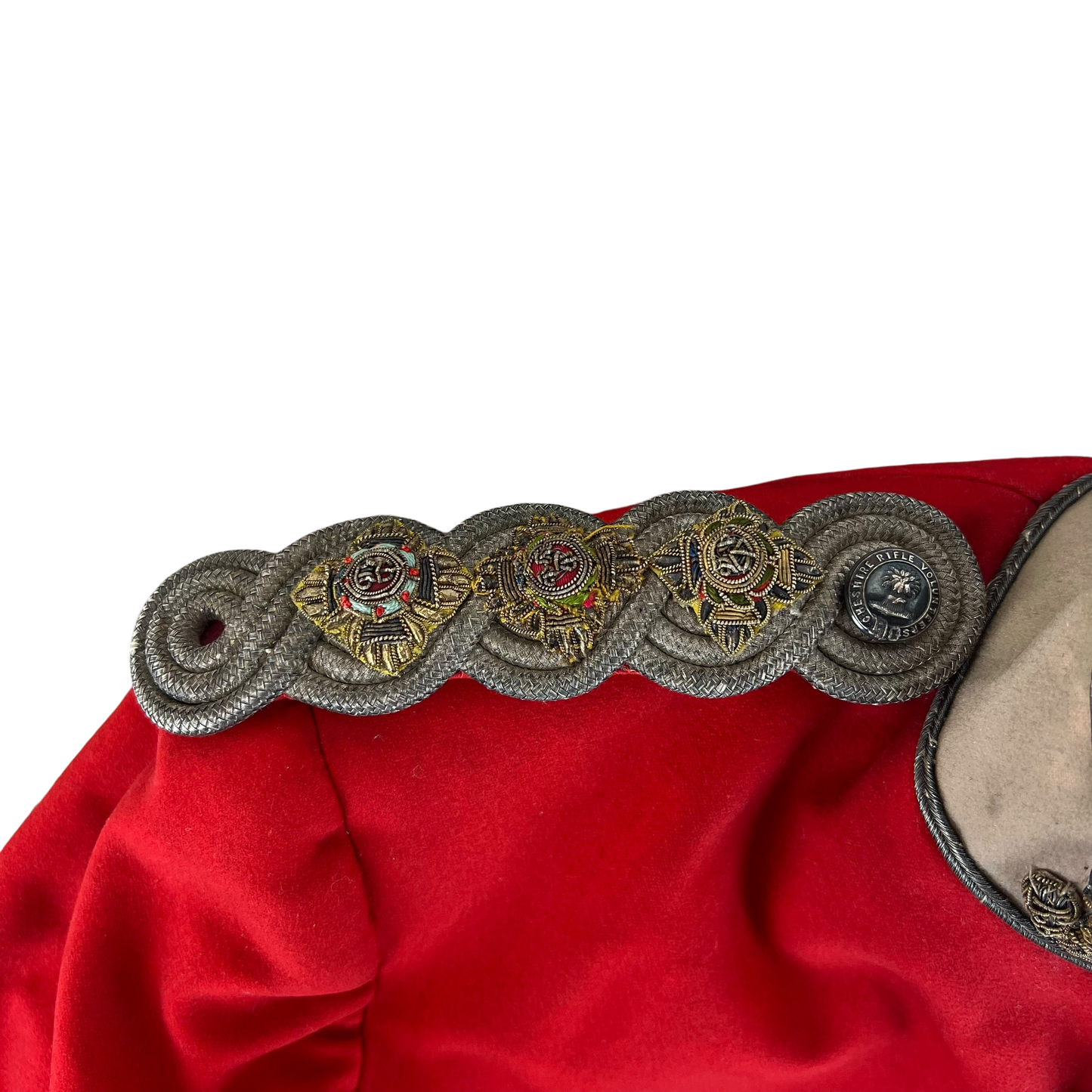 British Army Victorian Officer's Scarlet Tunic - Cheshire Rifle Volunteers - Small